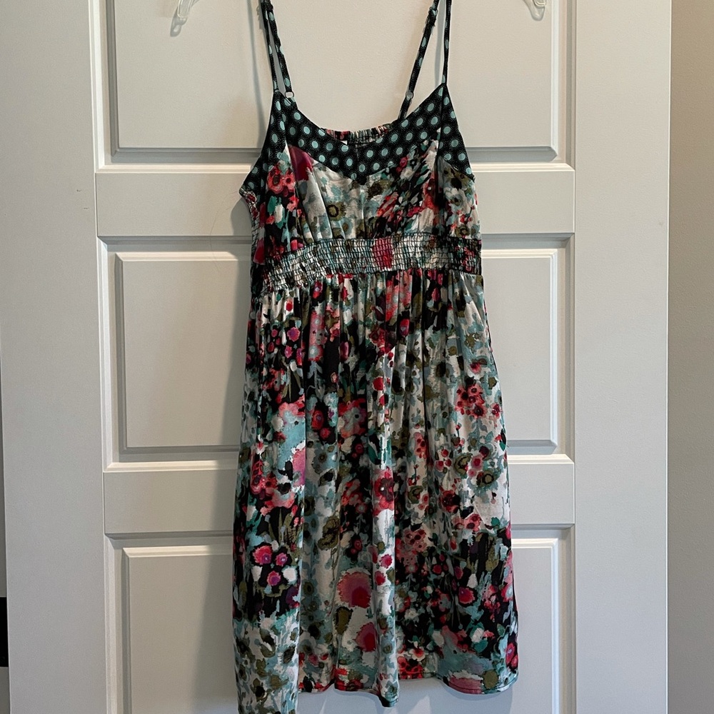 Multi- colored Spaghetti Strap Dress